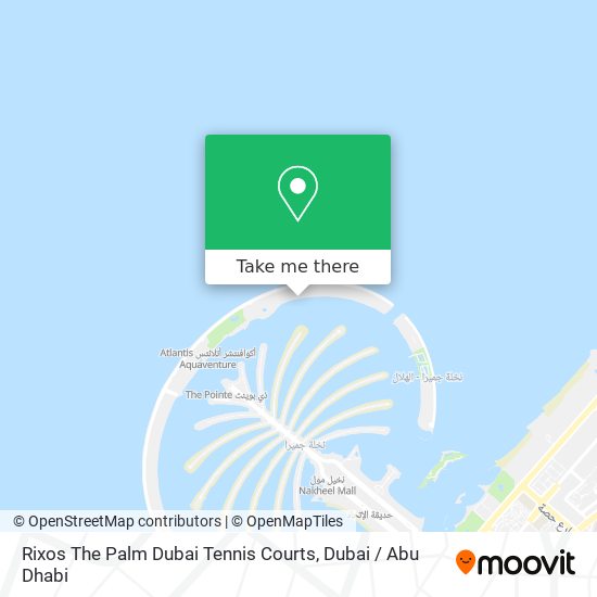 Rixos The Palm Dubai Tennis Courts map