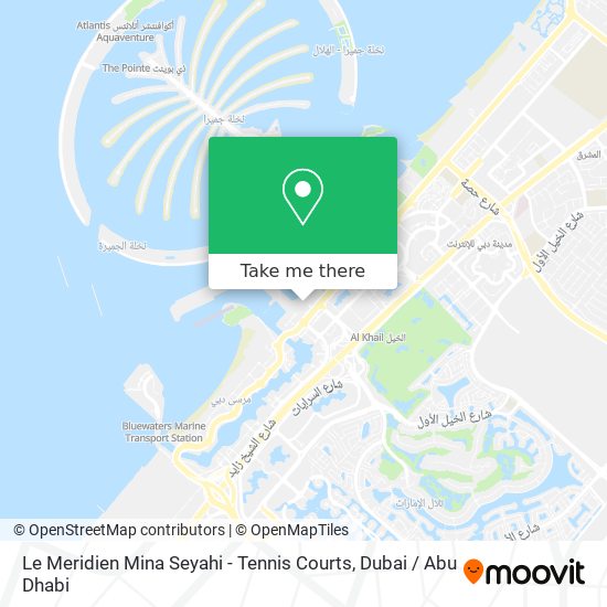 Le Meridien Mina Seyahi - Tennis Courts map