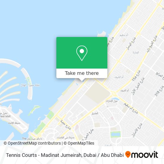 Tennis Courts - Madinat Jumeirah map