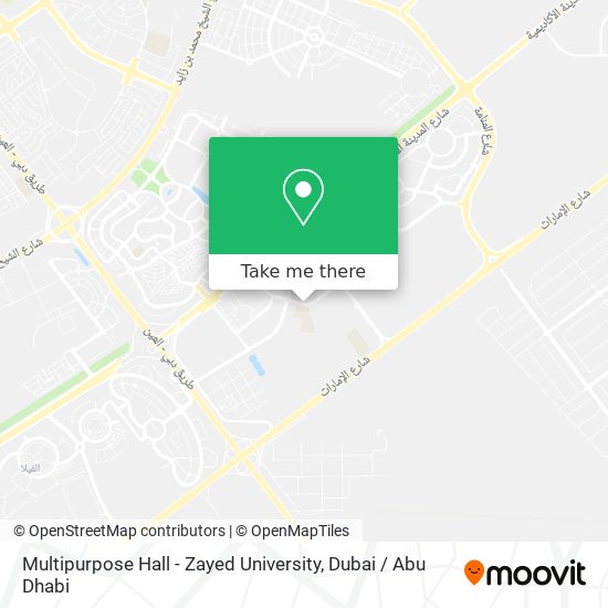 Multipurpose Hall - Zayed University map