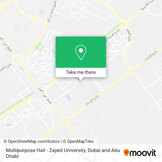 Multipurpose Hall - Zayed University map