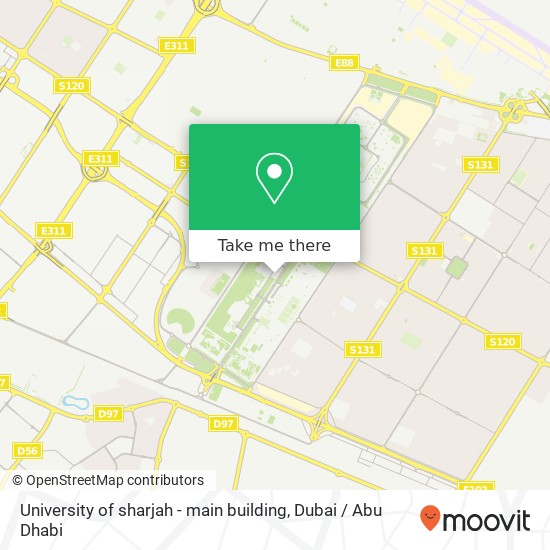 University of sharjah - main building map