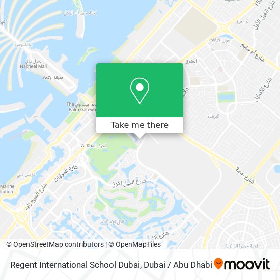 Regent International School Dubai map