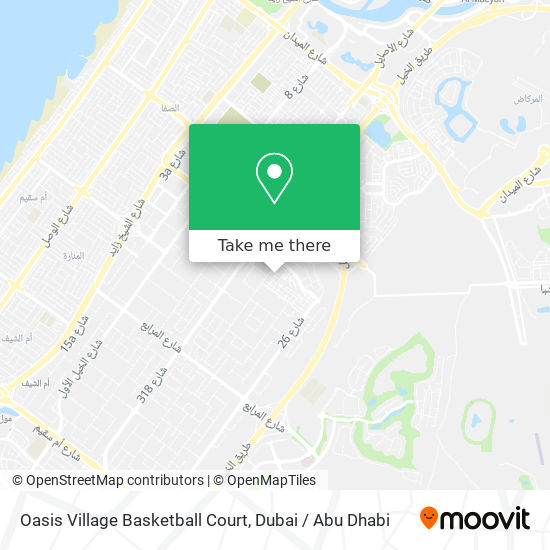 Oasis Village Basketball Court map