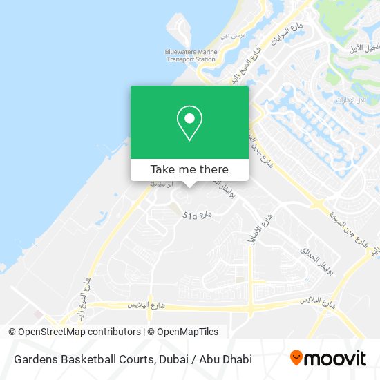 Gardens Basketball Courts map
