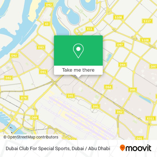Dubai Club For Special Sports map