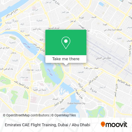 Emirates CAE Flight Training map