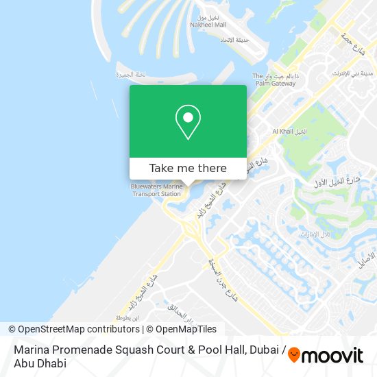 Marina Promenade Squash Court & Pool Hall map