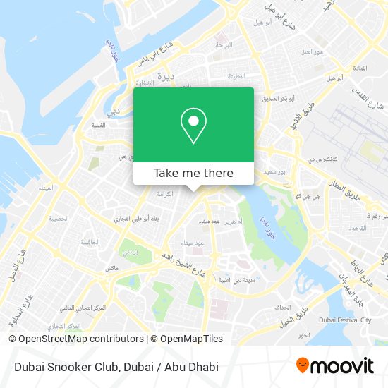 Dubai Snooker Club map