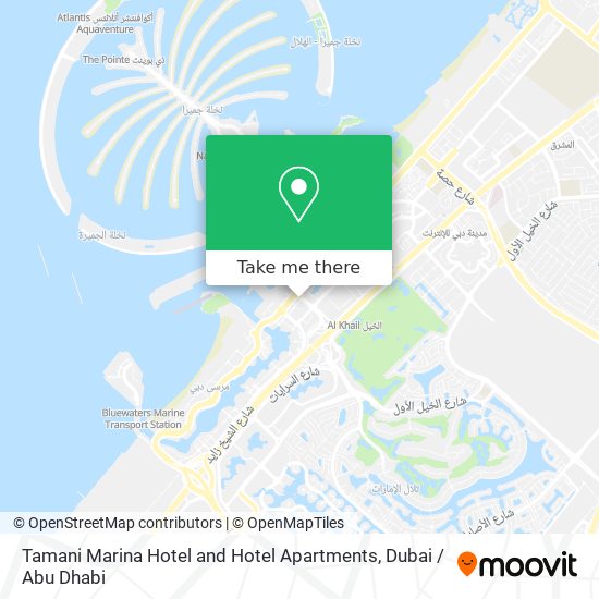 Tamani Marina Hotel and Hotel Apartments map