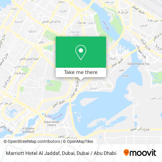 Marriott Hotel Al Jaddaf, Dubai map