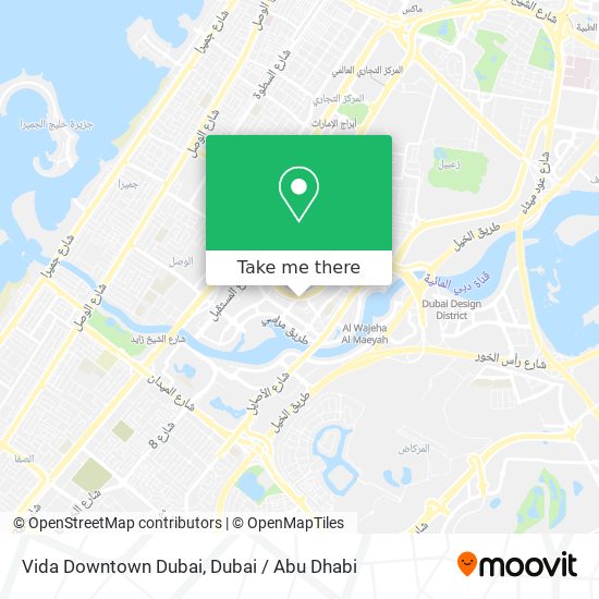 Vida Downtown Dubai map