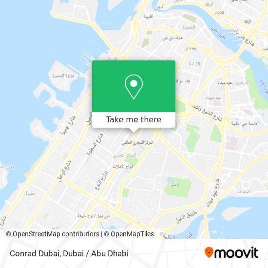 Conrad Dubai map