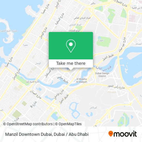 Manzil Downtown Dubai map