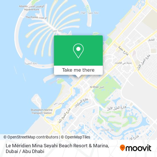 Le Méridien Mina Seyahi Beach Resort & Marina map