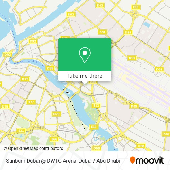 Sunburn Dubai @ DWTC Arena map