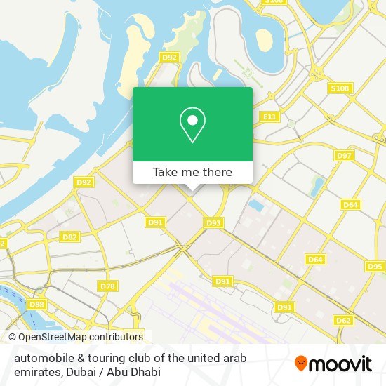 automobile & touring club of the united arab emirates map