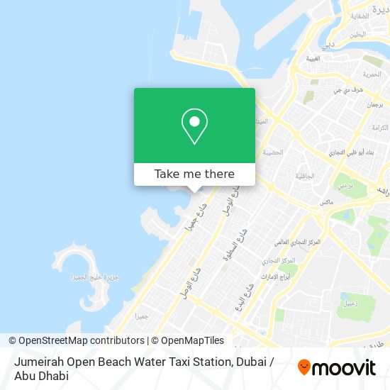 Jumeirah Open Beach Water Taxi Station map