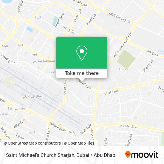 Saint Michael's Church Sharjah map
