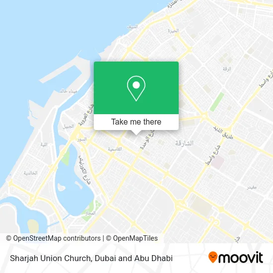 Sharjah Union Church map