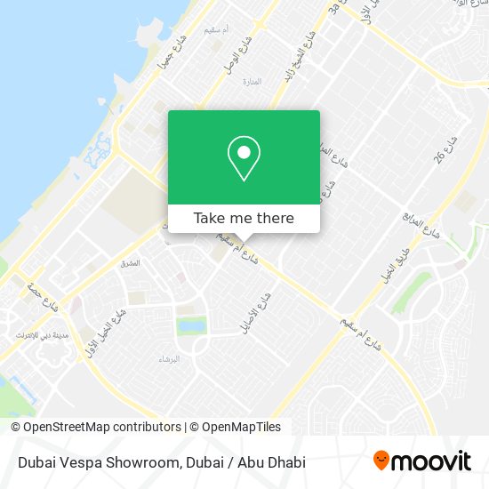 Dubai Vespa Showroom map