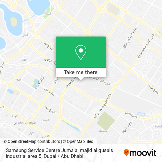 Samsung Service Centre Juma al majid al qusais industrial area 5 map