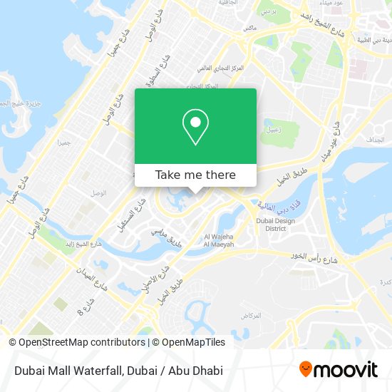 Dubai Mall Waterfall map