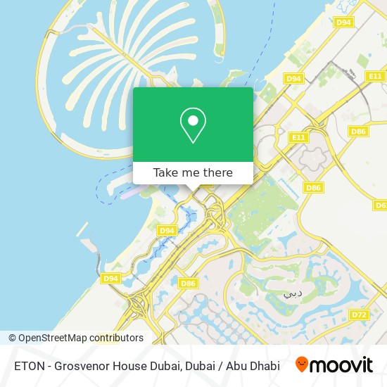 ETON - Grosvenor House Dubai map
