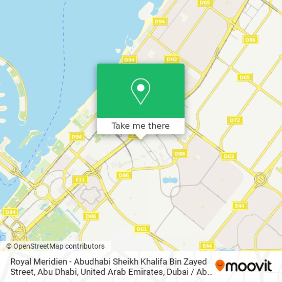 Royal Meridien - Abudhabi Sheikh Khalifa Bin Zayed Street, Abu Dhabi, United Arab Emirates map