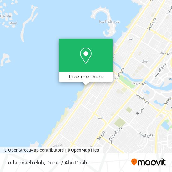 roda beach club map