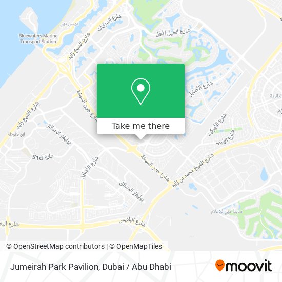 Jumeirah Park Pavilion map