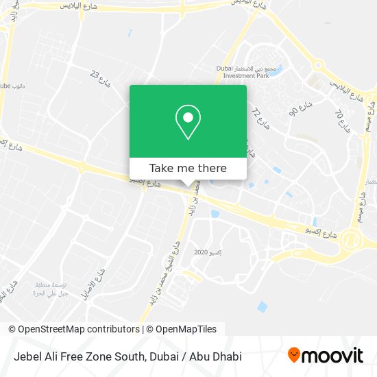 Jebel Ali Free Zone South map