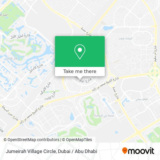 Jumeirah Village Circle map