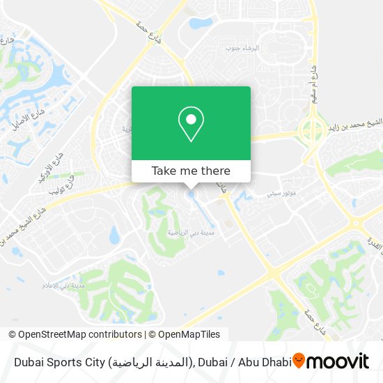 Dubai Sports City (المدينة الرياضية) map