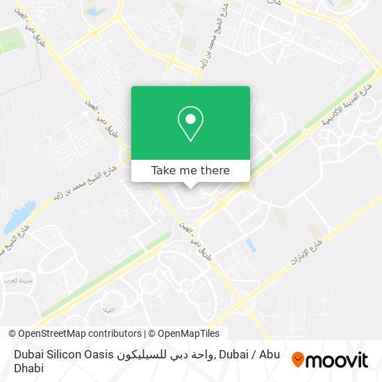 Dubai Silicon Oasis واحة دبي للسيليكون map