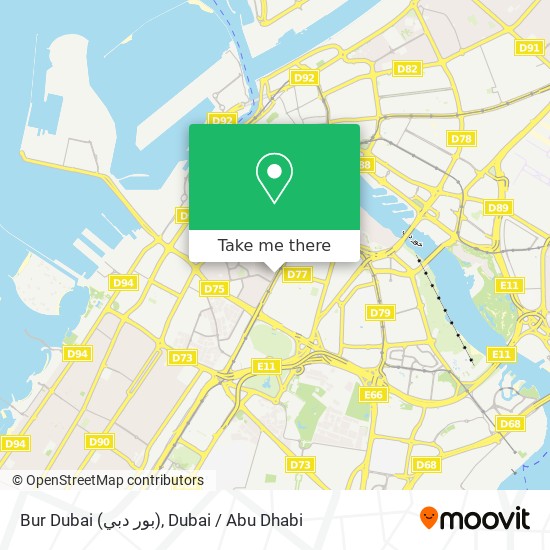 Bur Dubai (بور دبي) map