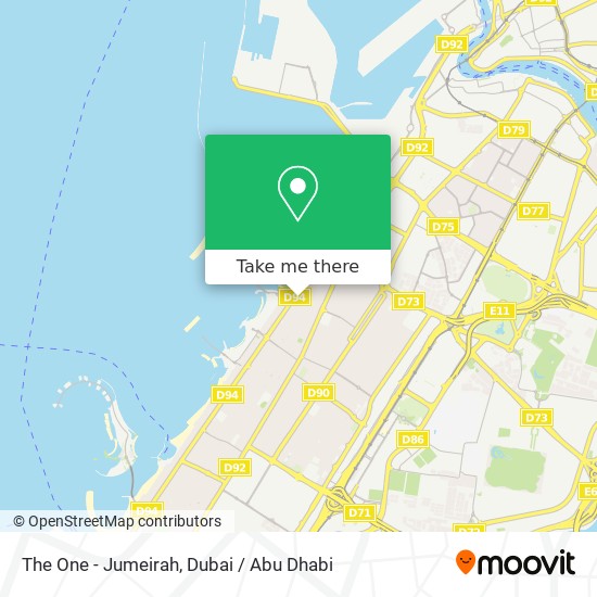 The One - Jumeirah map