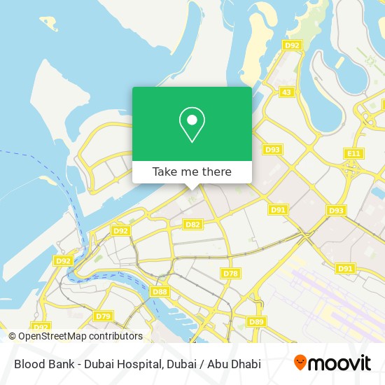 Blood Bank - Dubai Hospital map