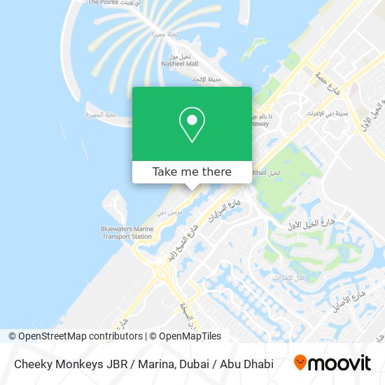 Cheeky Monkeys JBR / Marina map