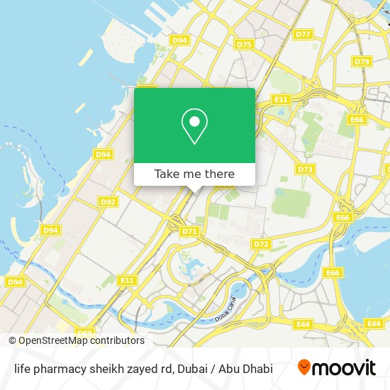life pharmacy sheikh zayed rd map