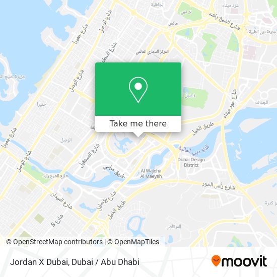 Jordan X Dubai map