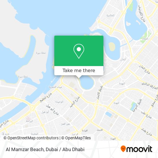 Al Mamzar Beach map