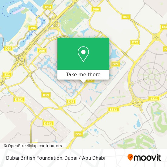 Dubai British Foundation map