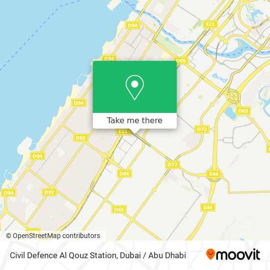 Civil Defence Al Qouz Station map