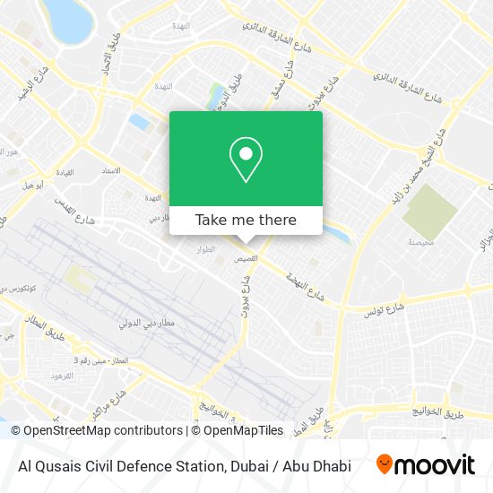 Al Qusais Civil Defence Station map