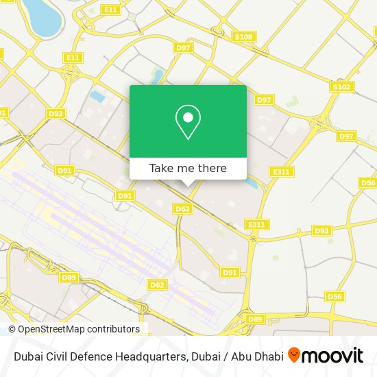Dubai Civil Defence Headquarters map
