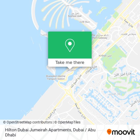 Hilton Dubai Jumeirah Apartments map