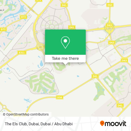 The Els Club, Dubai map