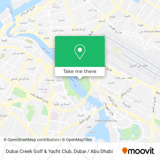 Dubai Creek Golf & Yacht Club map