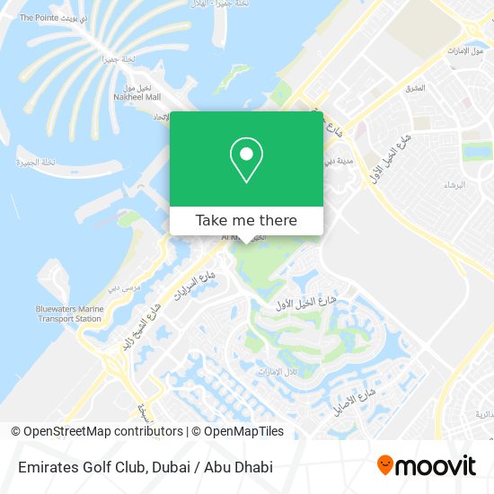 Emirates Golf Club map